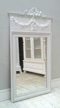 french antique trumeau mirror with bow